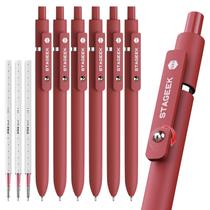 Canetas em gel STAGEEK GX3, 6 unidades, tinta vermelha, secagem rápida, 0,7 mm Canetas em gel STAGEEK GX3, 6 unidades, tinta vermelha, secagem rápida, 0,7 mm