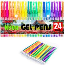 Canetas em Gel ZZWUAPT 72 Cores Neon Glitter Ponta 0,81 mm Canetas em Gel ZZWUAPT 72 Cores Neon Glitter Ponta 0,81 mm