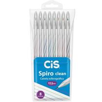 Canetas Esferográfica Spiro Clean 0,7mm 8 Unidades - Cis Canetas Esferográfica Spiro Clean 0,7mm 8 Unidades - Cis