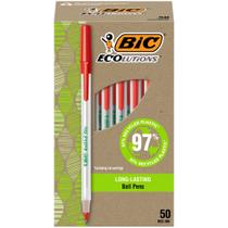 Canetas esferográficas BIC Ecolutions Round Stick Medium Point Red Ink