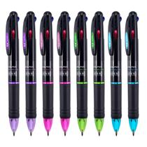 Canetas esferográficas Bribobo 4 em 1, 0,7 mm, multicoloridas, x8, presente de escritório Canetas esferográficas Bribobo 4 em 1, 0,7 mm, multicoloridas, x8, presente de escritório
