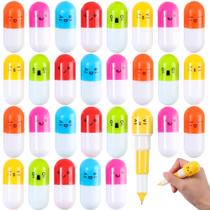 Canetas esferográficas com cápsulas de vitaminas Party Favors, 24 unidades para crianças Canetas esferográficas com cápsulas de vitaminas Party Favors, 24 unidades para crianças