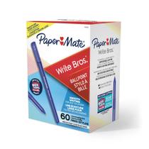 Canetas esferográficas Paper Mate Write Bros Blue Ink 60 unidades Canetas esferográficas Paper Mate Write Bros Blue Ink 60 unidades
