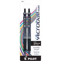Canetas esferográficas PILOT Acroball Colors Black Ink, pacote com 2