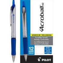 Canetas esferográficas PILOT Acroball Pro Blue Ink, pacote com 12 Canetas esferográficas PILOT Acroball Pro Blue Ink, pacote com 12