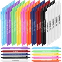 Canetas esferográficas Teling Motivational Quotes 100 unidades de tinta preta