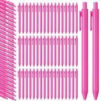 Canetas esferográficas Teling retráteis 100 unidades de 1,0 mm rosa vermelha