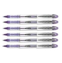 Canetas esferográficas uni-ball Vision Elite, ousadas, tinta roxa, pacote com 6