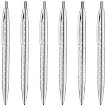 Canetas esferográficas Unibene Cute Dot & Sliver Click 1,0 mm, pacote com 6 Canetas esferográficas Unibene Cute Dot & Sliver Click 1,0 mm, pacote com 6