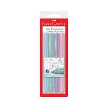 Canetas Fine Pen Colors 0.4mm 4 Tons Pastel Faber-Castell