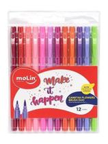Canetas Flowers Brush Duo Molin