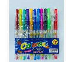 Canetas Gel Cheirinho de Frutas Coloridas Perfumadas Glitter Neon Tons Pastel Kit com 12/24/36 Canetas Gel Cheirinho de Frutas Coloridas Perfumadas Glitter Neon Tons Pastel Kit com 12/24/36
