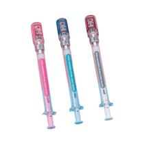 Canetas Gel Criativas em Formato de Seringa - Kit com 3 Peças - Ponta 0,5mm