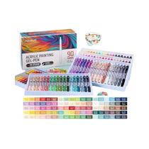 Canetas Gel De Pintura Acrílica Coloridas Retráteis Com Ponta De 0,7mm Para Estudantes 36 54 72 90