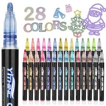 Canetas Gel Metálicas com Brilho e Glitter YITHINC, 28 Cores Canetas Gel Metálicas com Brilho e Glitter YITHINC, 28 Cores