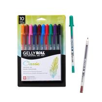 Canetas Gel SAKURA Gelly Roll Classic - Ponta Média, Multicores (10 Unidades)