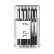 Canetas Gel TUL Retráteis Ponta Fina 0,5mm Tinta Preta 12un Canetas Gel TUL Retráteis Ponta Fina 0,5mm Tinta Preta 12un