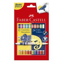 Canetas Hidrográficas Bicolor com 24 Cores Faber-Castell