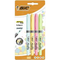Canetas iluminadoras BIC Grip com tecnologia anti-secagem, 4 cores, pacote com 4