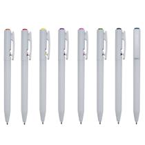 Canetas Lisa Para Personalizar Mod: Safira 1099 Branca Aciona. Colorido S/ Gravação Canetas Lisa Para Personalizar Mod: Safira 1099 Branca Aciona. Colorido S/ Gravação