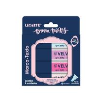 Canetas Marca Texto com Brilho 4 Cores Bruna Tavares Leo&Leo Leonora - 10598
