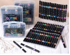 Canetas Marcadoras Acrílico 24 Canetas 48 Cores Com Glitter Metalizado Canetas Marcadoras Acrílico 24 Canetas 48 Cores Com Glitter Metalizado