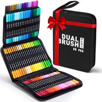 Canetas Marcadoras ALEMHOP Dual Brush - 80 Cores com Estojo