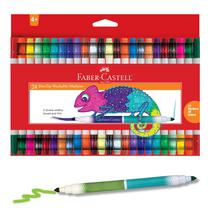 Canetas Marcadoras Laváveis DuoTip Faber-Castell, 24 Canetas 48 Cores Canetas Marcadoras Laváveis DuoTip Faber-Castell, 24 Canetas 48 Cores
