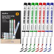 Canetas Marcadoras Nicpro 8 Peças à Prova dÁgua, Secagem Rápida, Ponta de 20 mm Canetas Marcadoras Nicpro 8 Peças à Prova dÁgua, Secagem Rápida, Ponta de 20 mm
