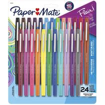 Canetas marcadoras Paper Mate Flair Felt Tip Medium Point, pacote com 24