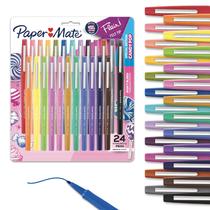 Canetas Marcadoras Paper Mate Flair Felt Tip - Ponta Média 0,7mm (24 Unidades)