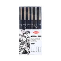 Canetas Micro De Ponta Fina Pretas 15 Tamanhos Tinta Arquival À Prova d'Água Para Ilustração