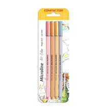 Canetas Microline Artcolor Com 4 Unidades Compactor