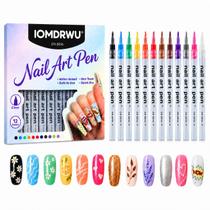 Canetas para Arte nas Unhas IOMDRWU 12 Cores 0,7mm Secagem Rápida Canetas para Arte nas Unhas IOMDRWU 12 Cores 0,7mm Secagem Rápida