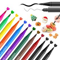 Canetas para colorir alimentos Jewem, 12 unidades, com ponta dupla, 0,5 mm, comestíveis Canetas para colorir alimentos Jewem, 12 unidades, com ponta dupla, 0,5 mm, comestíveis
