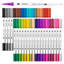 Canetas Pincel TANMIT 36 Marcadores de Dupla Ponta para Colorir Canetas Pincel TANMIT 36 Marcadores de Dupla Ponta para Colorir