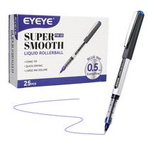 Canetas Rollerball EYE de 0,5 mm com tinta líquida azul, pacote com 25 Canetas Rollerball EYE de 0,5 mm com tinta líquida azul, pacote com 25