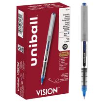 Canetas Rollerball Uniball Vision 0,7 mm Fine Point Blue x12