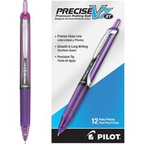 Canetas Rolling Ball PILOT Precise V7 RT Fine Point Purple, pacote com 12 Canetas Rolling Ball PILOT Precise V7 RT Fine Point Purple, pacote com 12