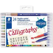 Canetas Staedtler Calligraphy Duo C/24 Cores Ponta Dupla 3005 TB24