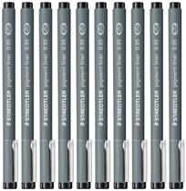 Canetas STAEDTLER Pigment Liner Fineliner 0,05 mm Pacote com 10 Canetas STAEDTLER Pigment Liner Fineliner 0,05 mm Pacote com 10