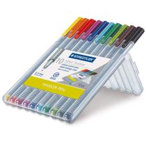 Canetas Staedtler Triplus Fineliner, pacote com 10 cores variadas
