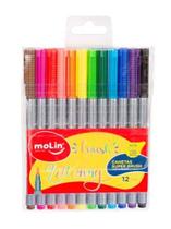 Canetas Super Brush Pen 12 Cores Molin Para Lettering