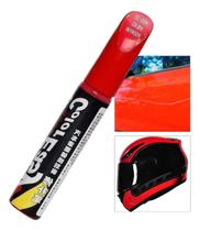 Canetas Tinta Reparadora Tira Risco Automóveis Carro Moto Caminhões Pintar e Retocar Pneu Azulejo e Tênis Aplicador VERMELHO