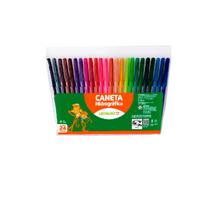 Canetinha 24 Cores Escolar Permanente Leo&leo