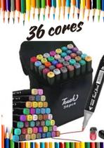 Canetinha 36 cores para pintar Livro de colorir e desenhar desenho bob gudi papelaria férias escolares