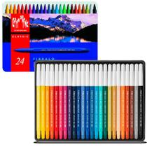 Canetinha Aquarelável Carandache Fibralo Estojo Metálico Com 24 Cores - 185324