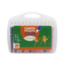 Canetinha Brush Ponta Pincel 24 Cores Lettering Leo E Leo