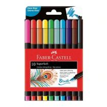 Canetinha Brush Super Soft 10 Cores Faber Castell