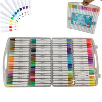Canetinha Caneta 80 Cores Marcador Tinta Acrilica A Prova dAgua Pintura Permanente Artesanato Escultura Arte